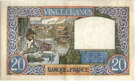 France 20 Francs Science et Travail - 08-05-1941 Série L.3765