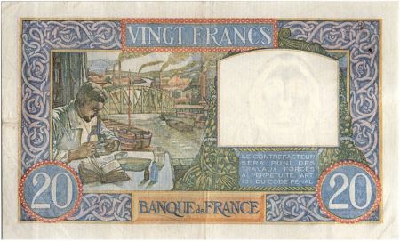 France 20 Francs Science et Travail - 17-07-1941 Série P.4695
