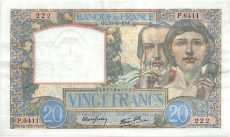 France 20 Francs Science et Travail - 1941