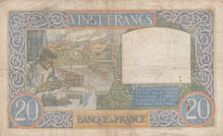 France 20 Francs Science et Travail - 20-02-1941 - Série Z.2962