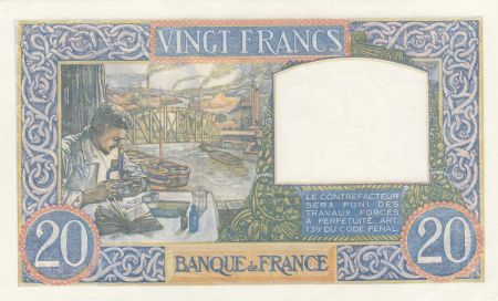France 20 Francs Science et Travail - 20-02-1941 Série B.3056