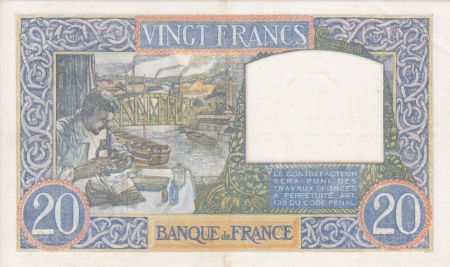 France 20 Francs Science et Travail - 22-02-1940 Série A.394