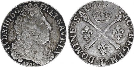 France 20 Sols Louis XIV - 1708 L Bayonne - Argent
