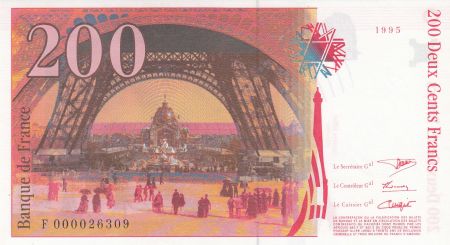 France 200 Francs - Eiffel - 1995 - Série F. 000