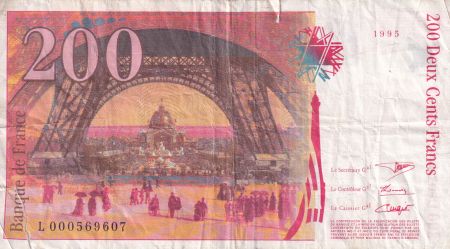France 200 Francs - Gustave Eiffel - Tour Eiffel - 1995 - Lettre L - F.75.01