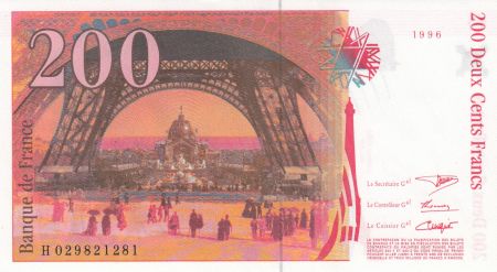 France 200 Francs - Gustave Eiffel - Tour Eiffel - 1996 - Lettre H - F.75.02