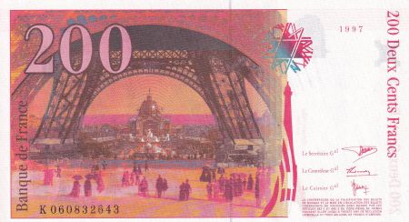 France 200 Francs - Gustave Eiffel - Tour Eiffel - 1997 - Lettre K - NEUF - F.75.04b