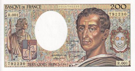 France 200 Francs - Montesquieu - 1981 - Série R.001 - F.70.01
