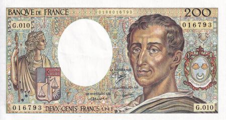 France 200 Francs - Montesquieu - 1982 - Série G.010 - F.70.02