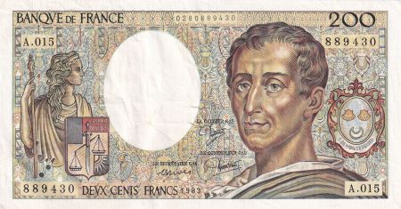 France 200 Francs - Montesquieu - 1983 - Série A.015