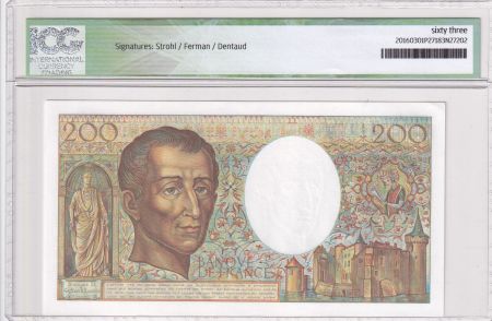 France 200 Francs - Montesquieu - 1987 - Série E.046 - ICG 63UNC