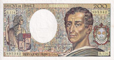 France 200 Francs - Montesquieu - 1990 - Série B.114 - F.70.10c