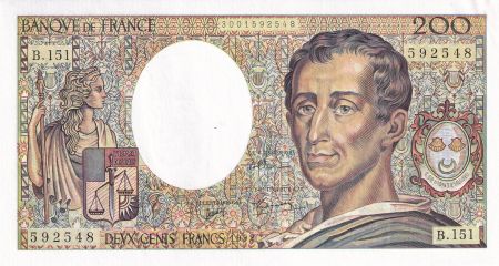 France 200 Francs - Montesquieu - 1992 - Série B.151 - F.70.12c