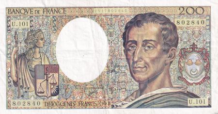 France 200 Francs - Montesquieu - 1992 - Série U.101 - F.70BIS.01