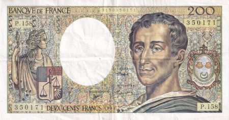 France 200 Francs - Montesquieu - 1994 - Série P.158 - F.70/2.01