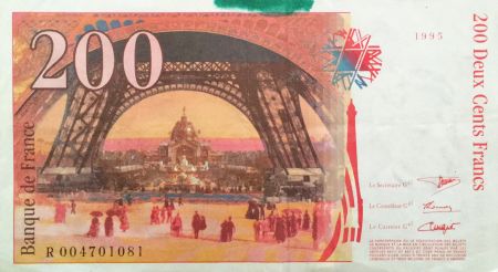 France 200 Francs Gustave Eiffel 1995 - Tour Eiffel - Série R.004 - TTB