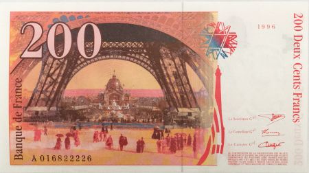 France 200 Francs Gustave Eiffel 1996 - Tour Eiffel - Série A.016 - P.NEUF