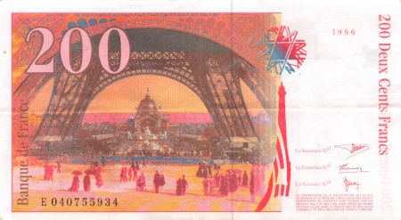 France 200 Francs Gustave Eiffel 1996 - Tour Eiffel - Séries diverses - TTB