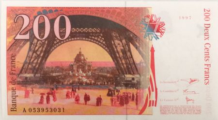 France 200 Francs Gustave Eiffel 1997 - Tour Eiffel - Série A.053 - SPL