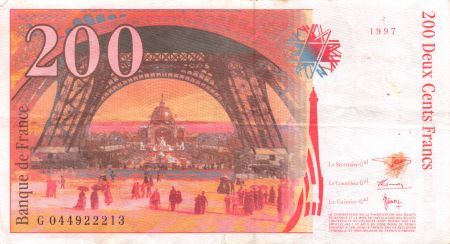 France 200 Francs Gustave Eiffel 1997 - Tour Eiffel - Série G.044 - TTB+