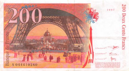 France 200 Francs Gustave Eiffel 1997 - Tour Eiffel - Série S.044 - TTB+