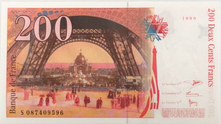 France 200 Francs Gustave Eiffel 1999 - Tour Eiffel - Série S.087 - NEUF