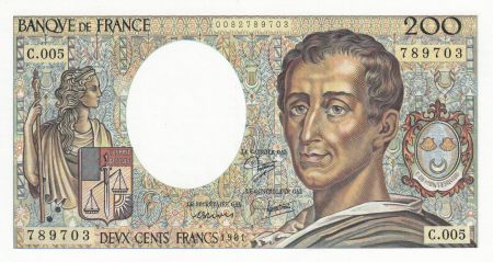 France 200 Francs Montesquieu - 1981 - Série C.005 - NEUF
