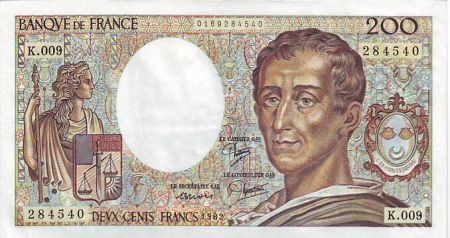 France 200 Francs Montesquieu - 1982 - Série K.009