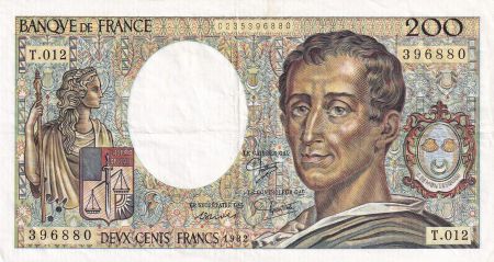 France 200 Francs Montesquieu - 1982 - T.012 - TTB