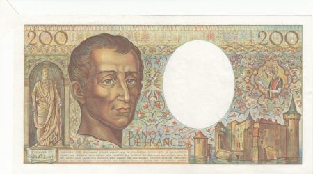 France 200 Francs Montesquieu - 1983 - Fauté appendice de papier suppl.