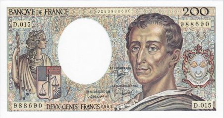 France 200 Francs Montesquieu - 1983 Série D.015