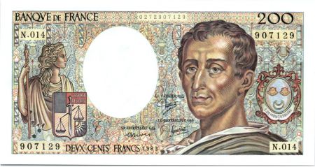 France 200 Francs Montesquieu - 1983 Série N.014 Neuf