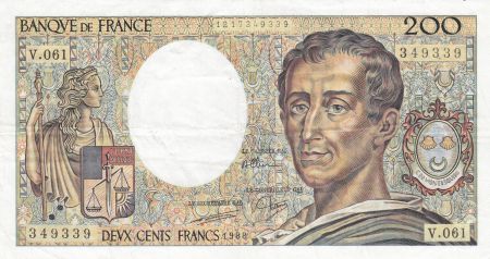 France 200 Francs Montesquieu - 1988 Série V.061