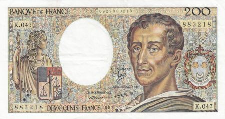 France 200 Francs Montesquieu 1987 - Série K.047