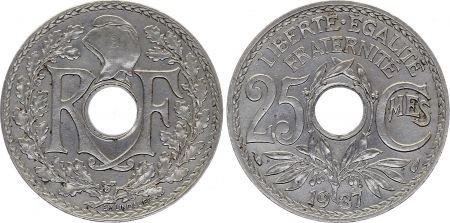 France 25 Centimes - Lindauer - 1937