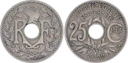 France 25 Centimes - Type Lindauer - France 1922 (EC)
