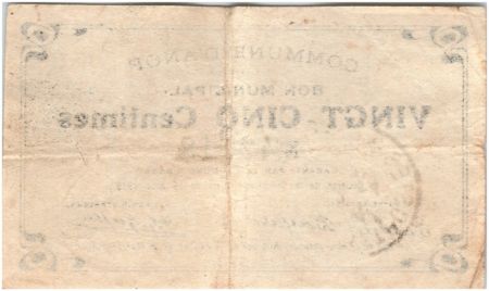France 25 Centimes Anor Commune - 1915