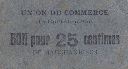 France 25 Centimes Castelmoron Union du commerce