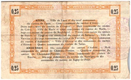 France 25 Centimes Laon Régional - 18ème série - 1915