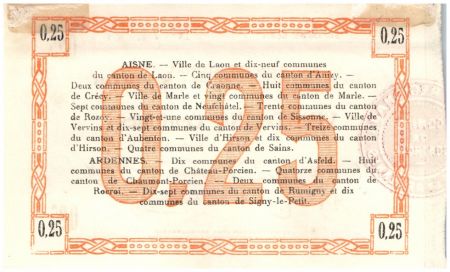 France 25 Centimes Laon Régional - 7ème série - 1915