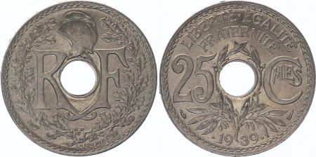 France 25 Centimes Lindauer - 1939 - FDC