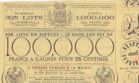 France 25 Centimes Loterie de Chateauroux - 1868 - TTB