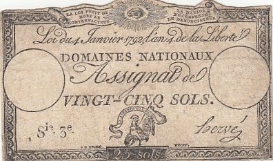 France 25 Sols - Coq - 04-01-1792 - Sign. Hervé - Série 3