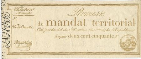 France 250 Francs 28 Ventose An IV (18.3.1796) - Vérificateur