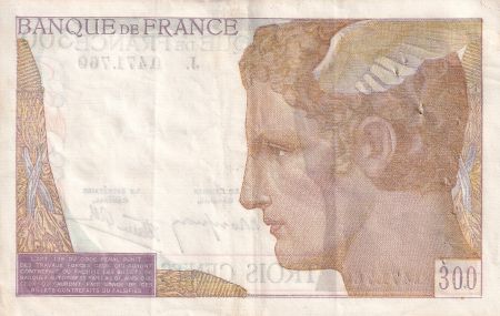 France 300 Francs - Cérès et Mercure - 1939 - Lettre J - F.29.01