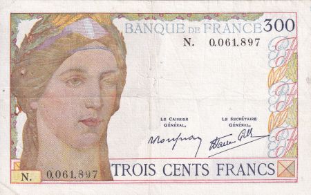 France 300 Francs - Cérès et Mercure - 1939 - Lettre N - F.29.03