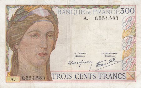 France 300 Francs Cérès et Mercure - 06-10-1938 - A.0.554.583 - TTB