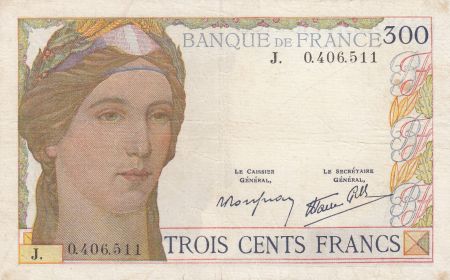 France 300 Francs Cérès et Mercure - 06-10-1938 - J.0.406.511 - TTB