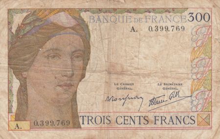 France 300 Francs Cérès et Mercure - 1938 - A.0.399.769
