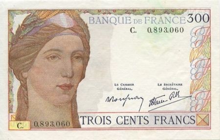 France 300 Francs Cérès et Mercure - 1938 - C.0.893.060